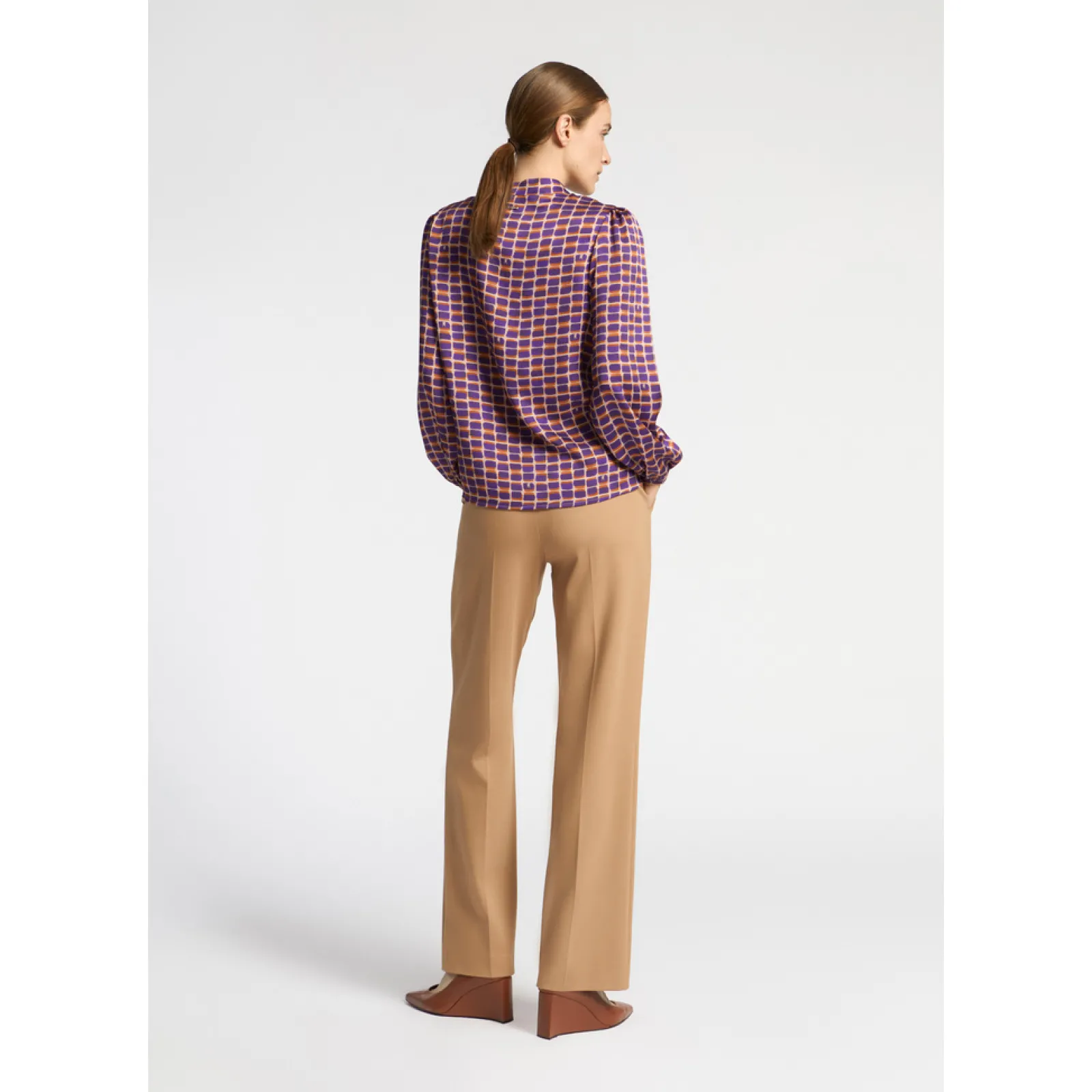 Xandres Pantalon habillé à jambes droites-Femme Pantalons