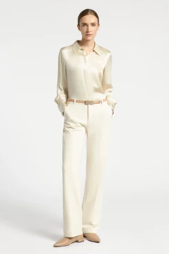 Xandres Pantalon habillé à jambes droites-Femme Pantalons