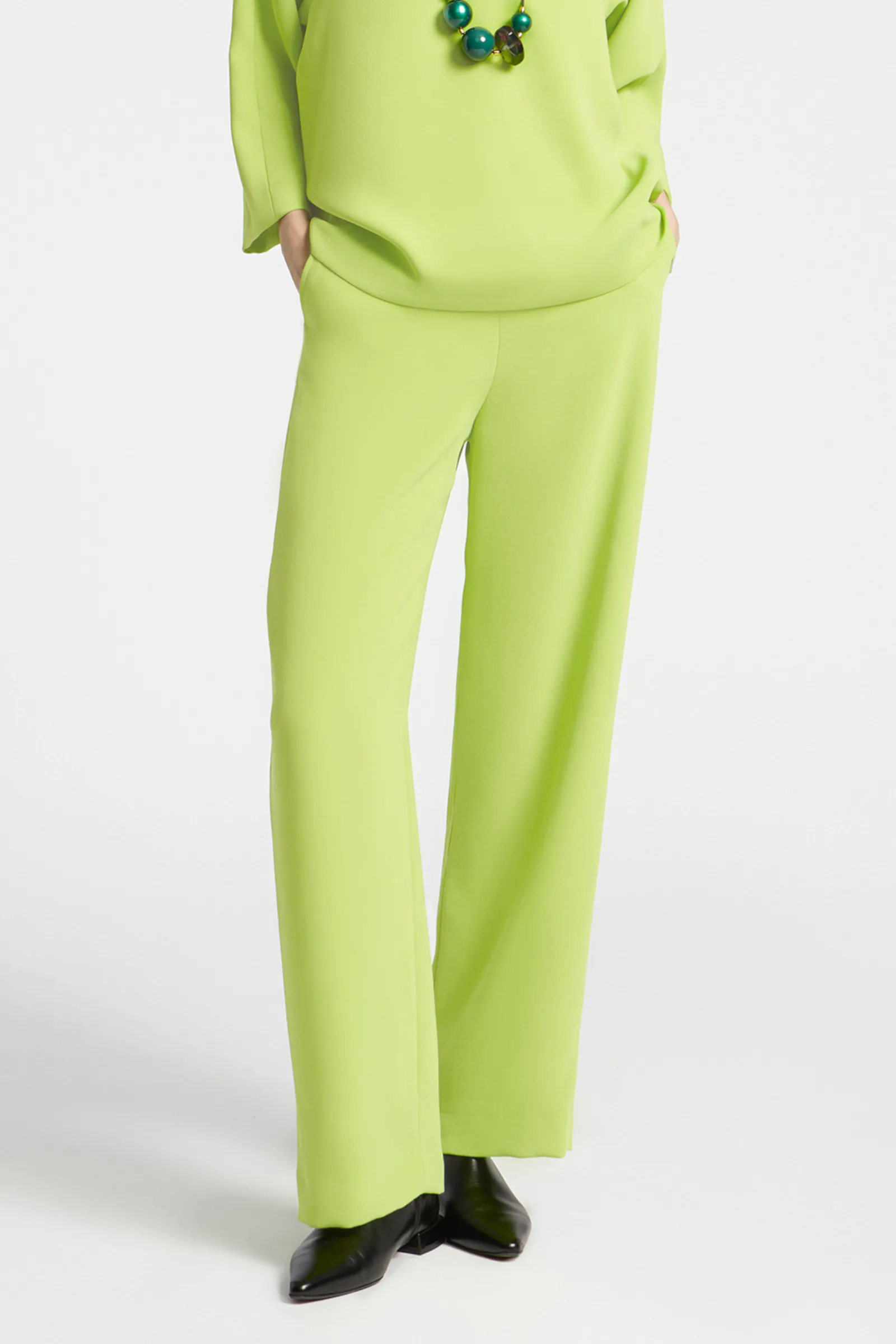 Xandres Pantalon habillé à jambes droites-Femme Pantalons