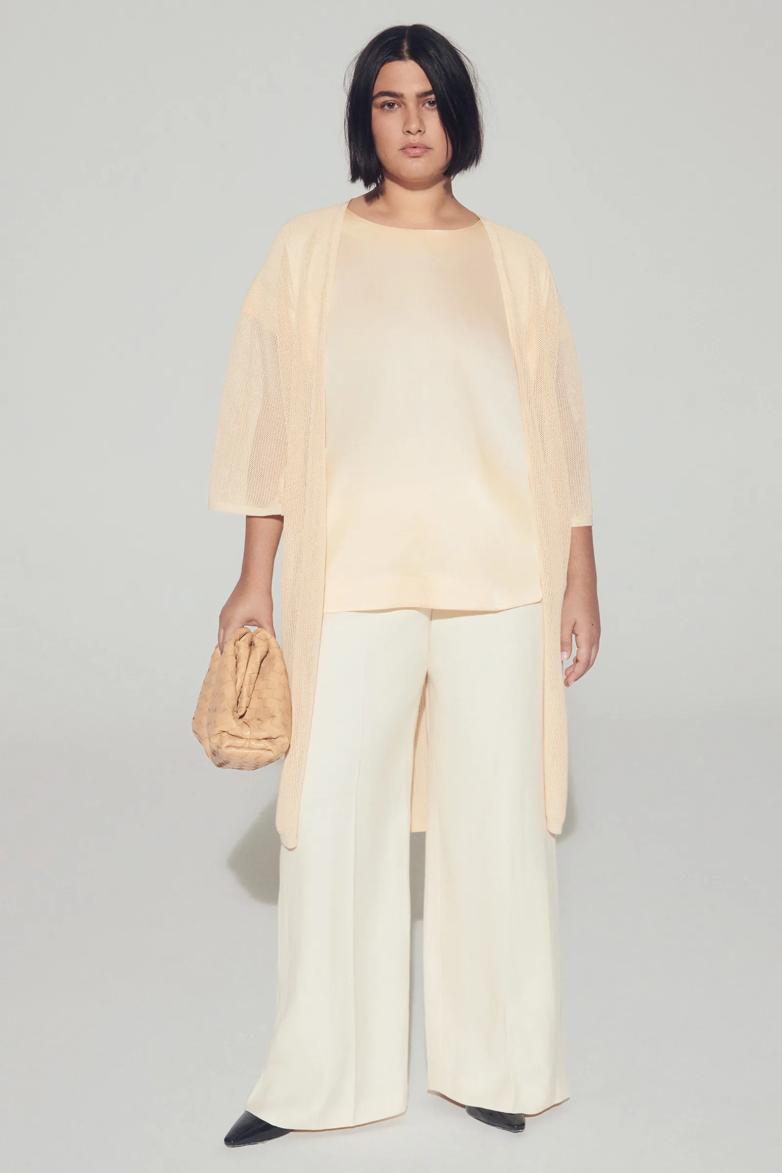 Xandres Pantalon habillé à jambes larges-Femme Pantalons