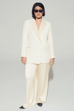 Xandres Pantalon habillé à jambes larges-Femme Pantalons