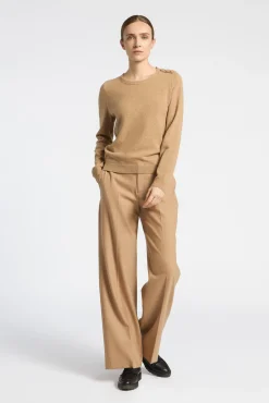 Xandres Pantalon habillé à jambes larges-Femme Pantalons