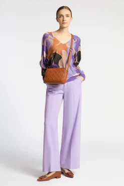 Xandres Pantalon habillé à jambes larges-Femme Pantalons