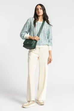 Xandres Pantalon habillé à jambes larges-Femme Pantalons