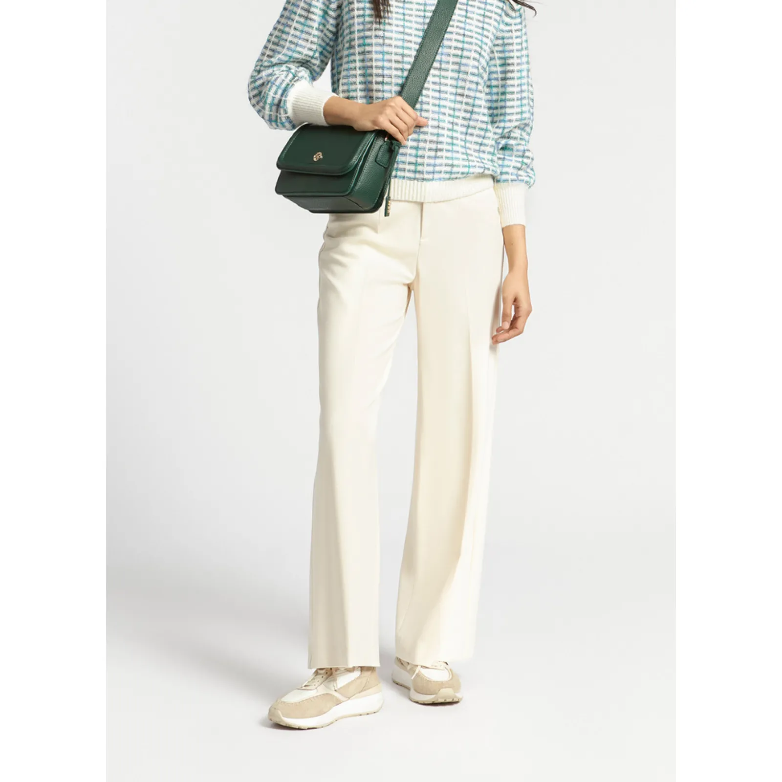 Xandres Pantalon habillé à jambes larges-Femme Pantalons