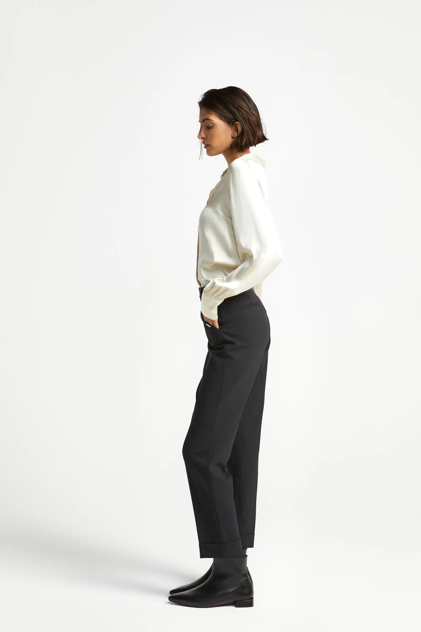 Xandres Pantalon habillé à jambes étroites-Femme Pantalons