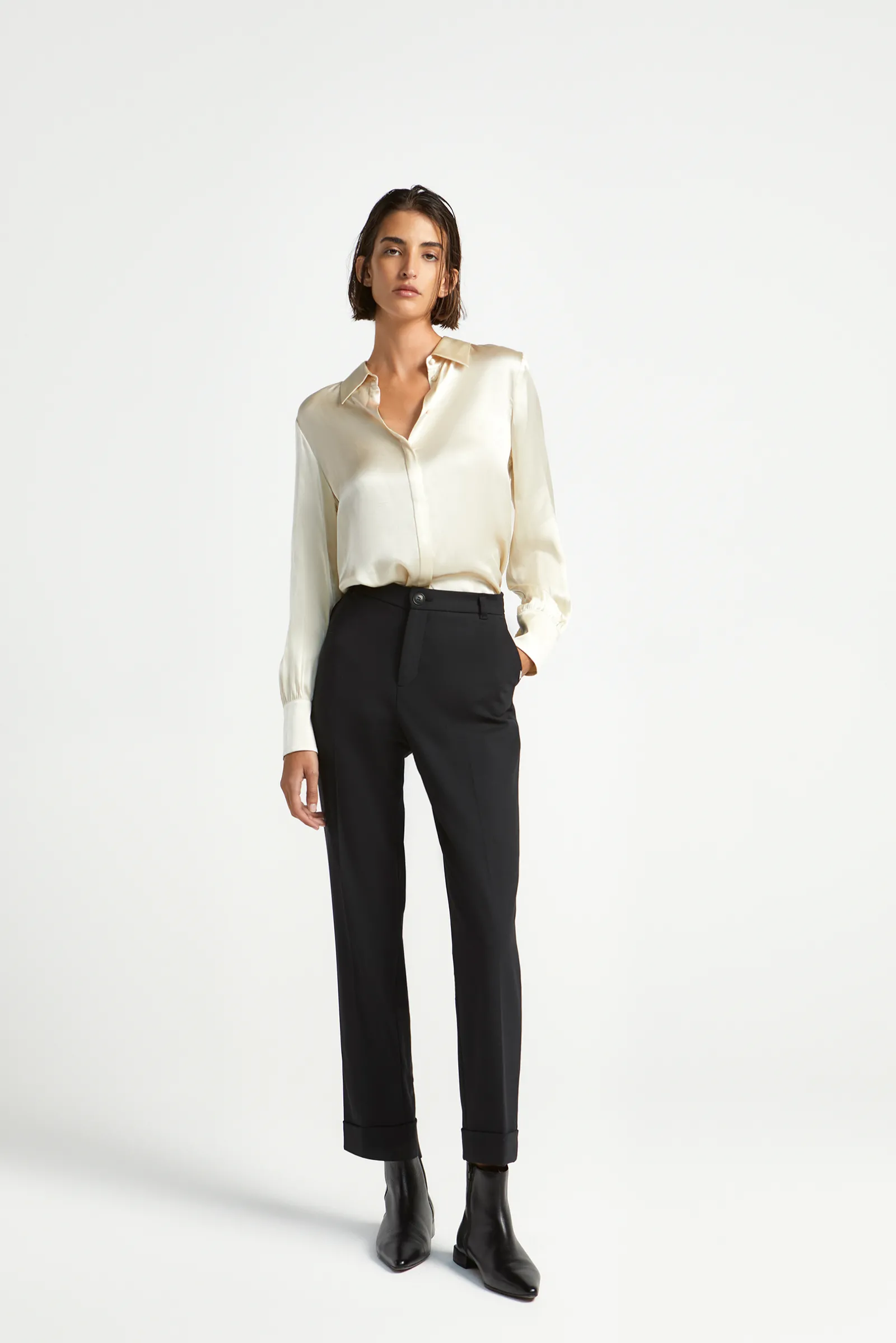Xandres Pantalon habillé à jambes étroites-Femme Pantalons