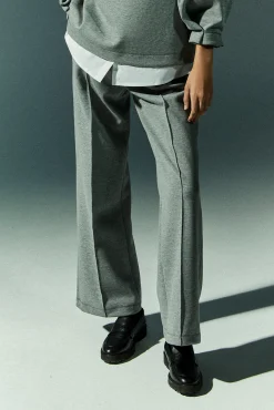 Xandres Pantalon à jambes larges en scuba-Femme Pantalons