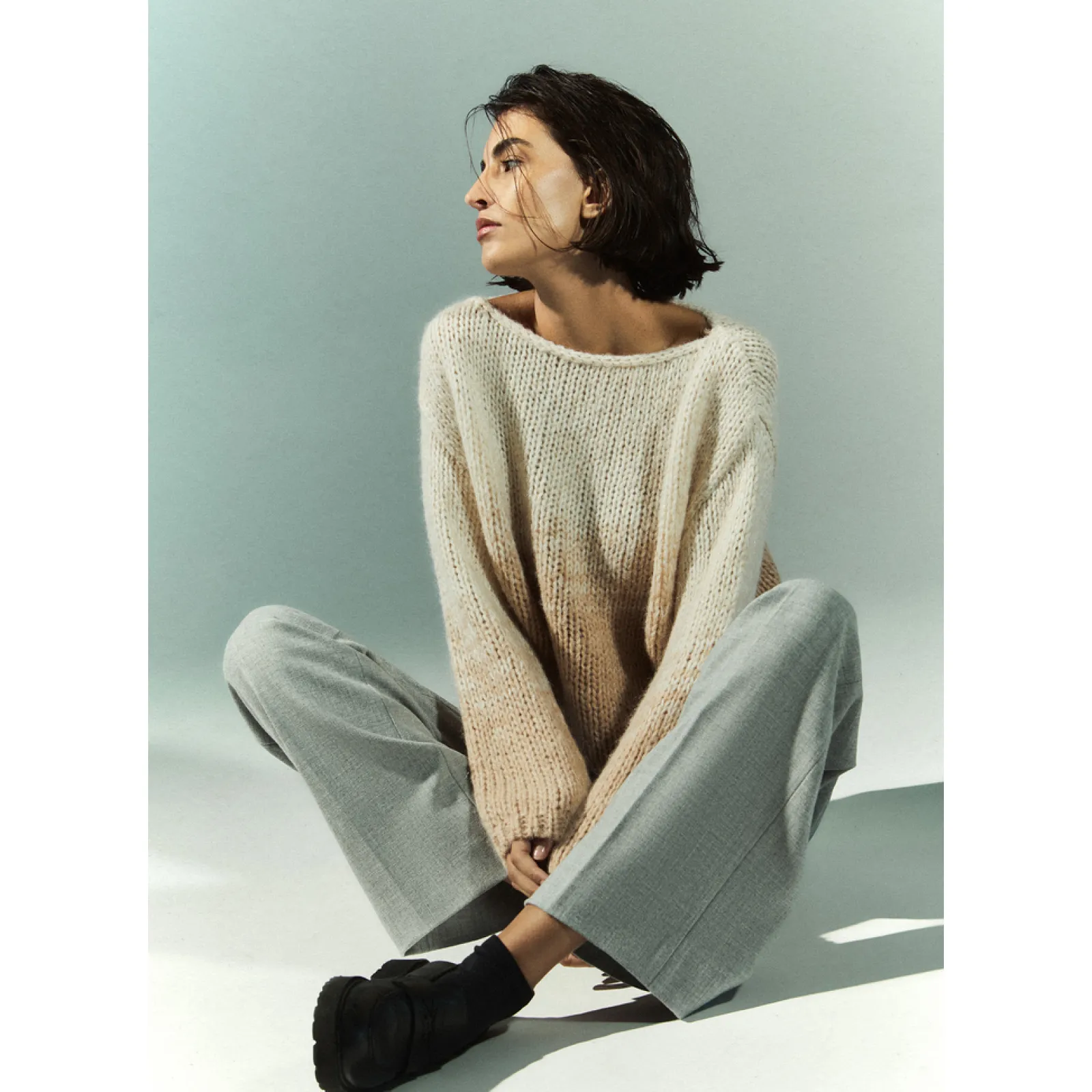 Xandres Pantalon à jambes larges en scuba-Femme Pantalons