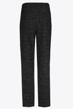 Xandres Pantalon à jambes étroites en tissu bouclettes-Femme Pantalons