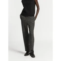 Xandres Pantalon à jambes étroites en tissu bouclettes-Femme Pantalons