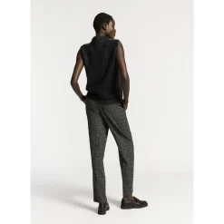 Xandres Pantalon à jambes étroites en tissu bouclettes-Femme Pantalons