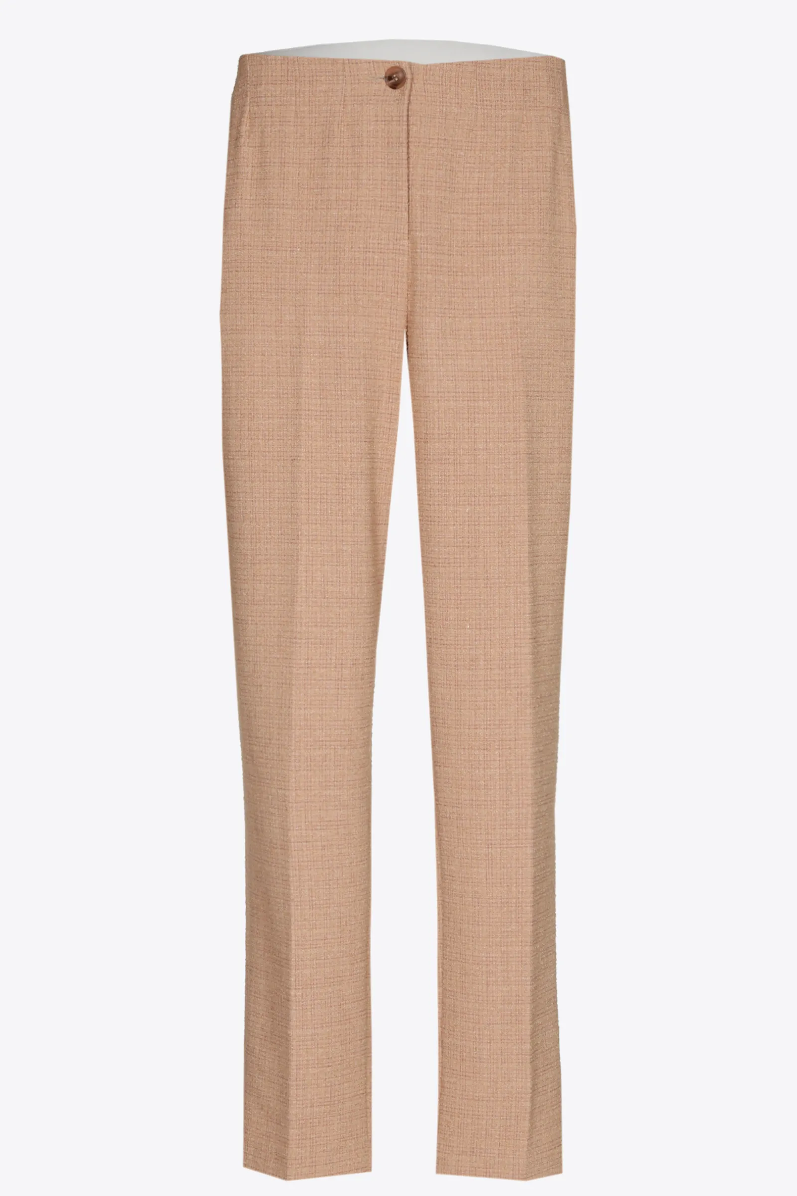 Xandres Pantalon à jambes étroites en tissu bouclettes-Femme Pantalons