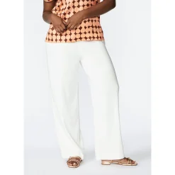 Xandres Pantalon large blanc-Femme Xandres Plus|Essentials