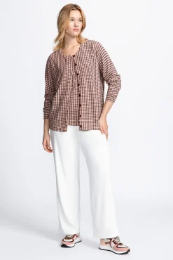 Xandres Pantalon large blanc-Femme Xandres Plus|Essentials