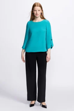 Xandres Pantalon large noir-Femme Xandres Plus|Essentials