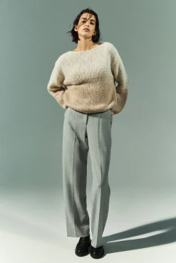 Xandres Pantalon élégant à jambes larges-Femme Pantalons