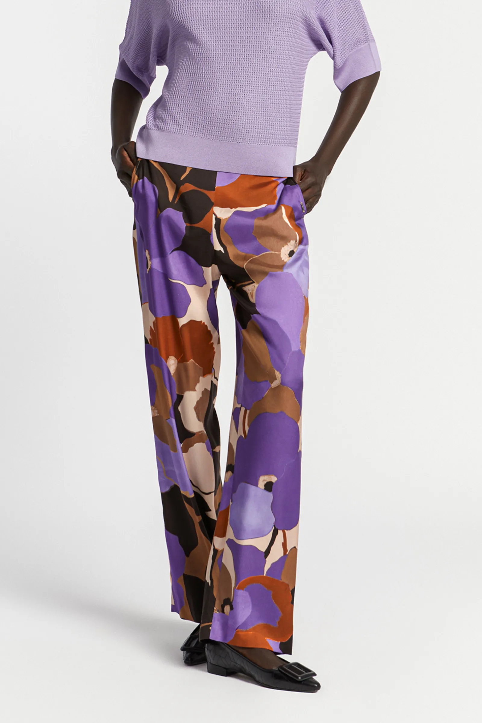 Xandres Pantalon à motif floral-Femme Xandres Plus