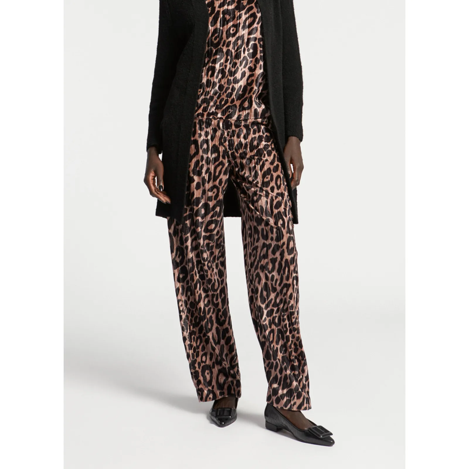 Xandres Pantalon à motif léopard-Femme Pantalons