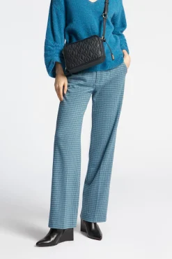 Xandres Pantalon à motif pied-de-poule-Femme Pantalons