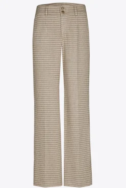 Xandres Pantalon à motif pied-de-poule-Femme Pantalons