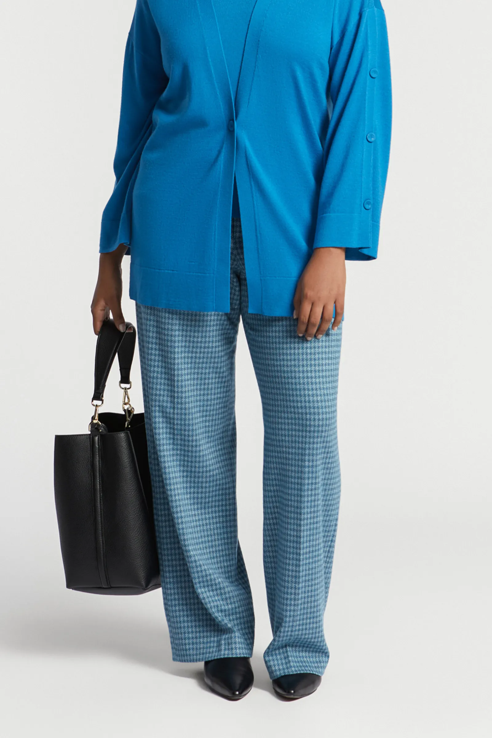 Xandres Pantalon à motif pied-de-poule-Femme Pantalons