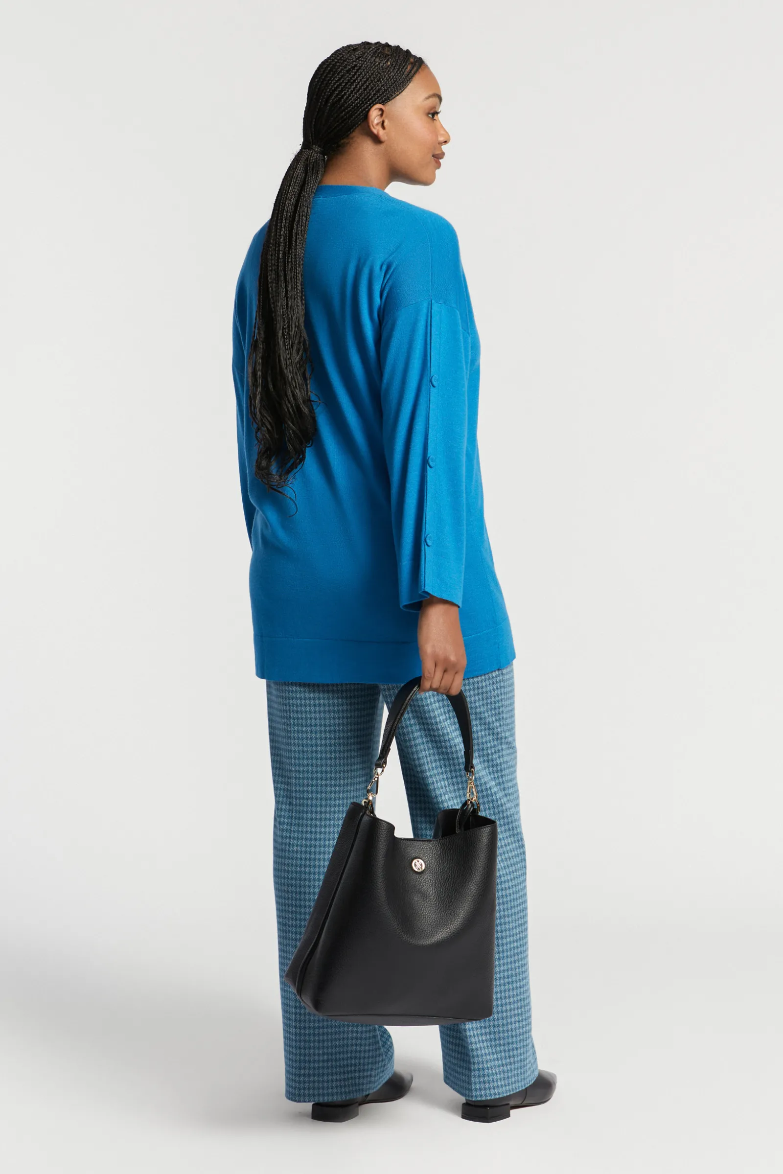 Xandres Pantalon à motif pied-de-poule-Femme Pantalons