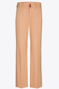 Xandres Pantalon à motif pied-de-poule-Femme Pantalons