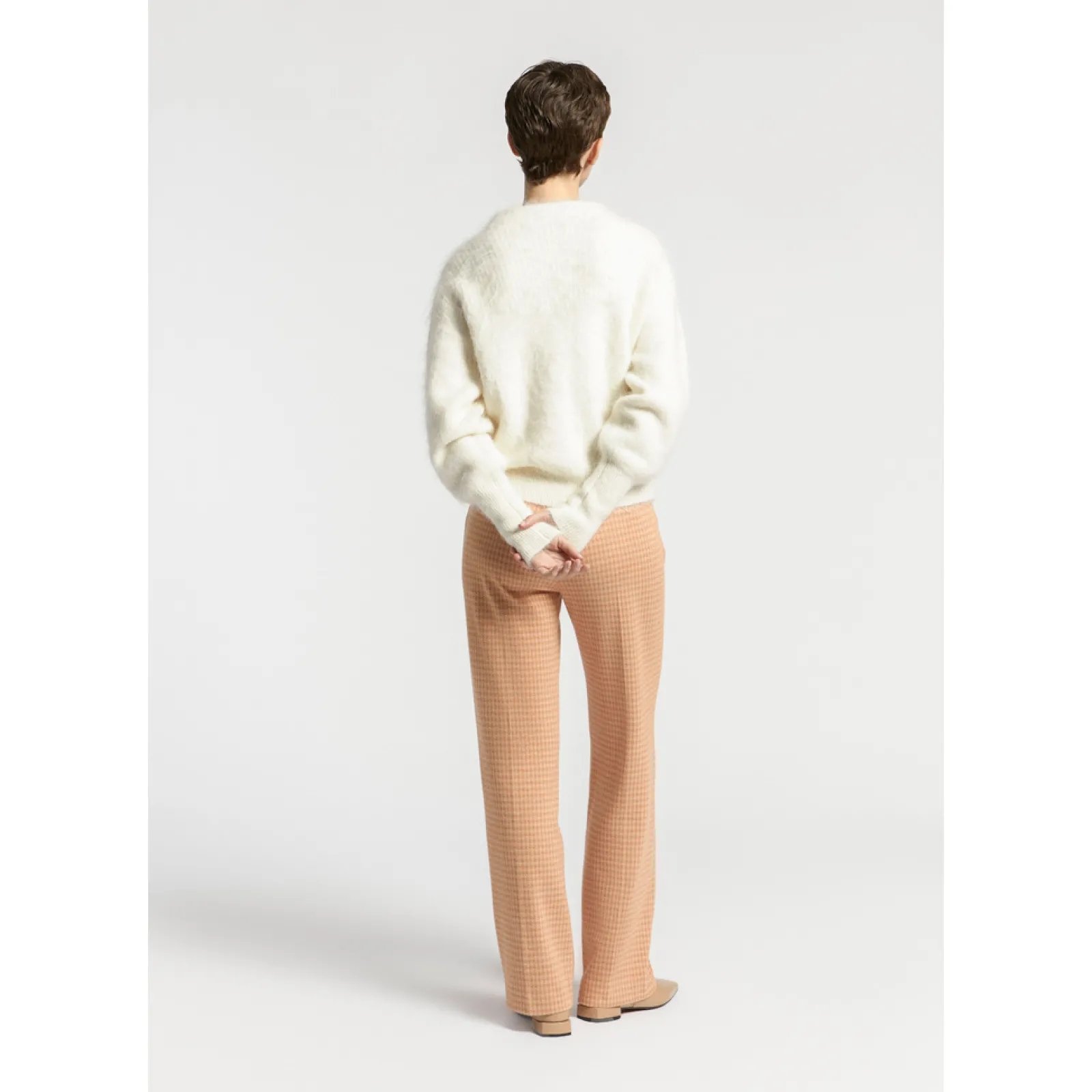 Xandres Pantalon à motif pied-de-poule-Femme Pantalons