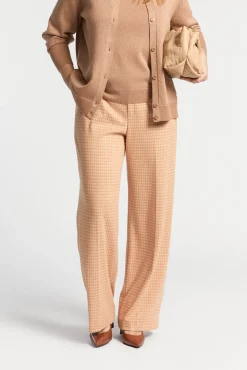 Xandres Pantalon à motif pied-de-poule-Femme Pantalons
