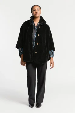 Xandres Poncho teddy douillet-Femme Xandres Plus|Manteaux & Vestes