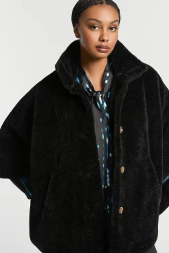 Xandres Poncho teddy douillet-Femme Xandres Plus|Manteaux & Vestes