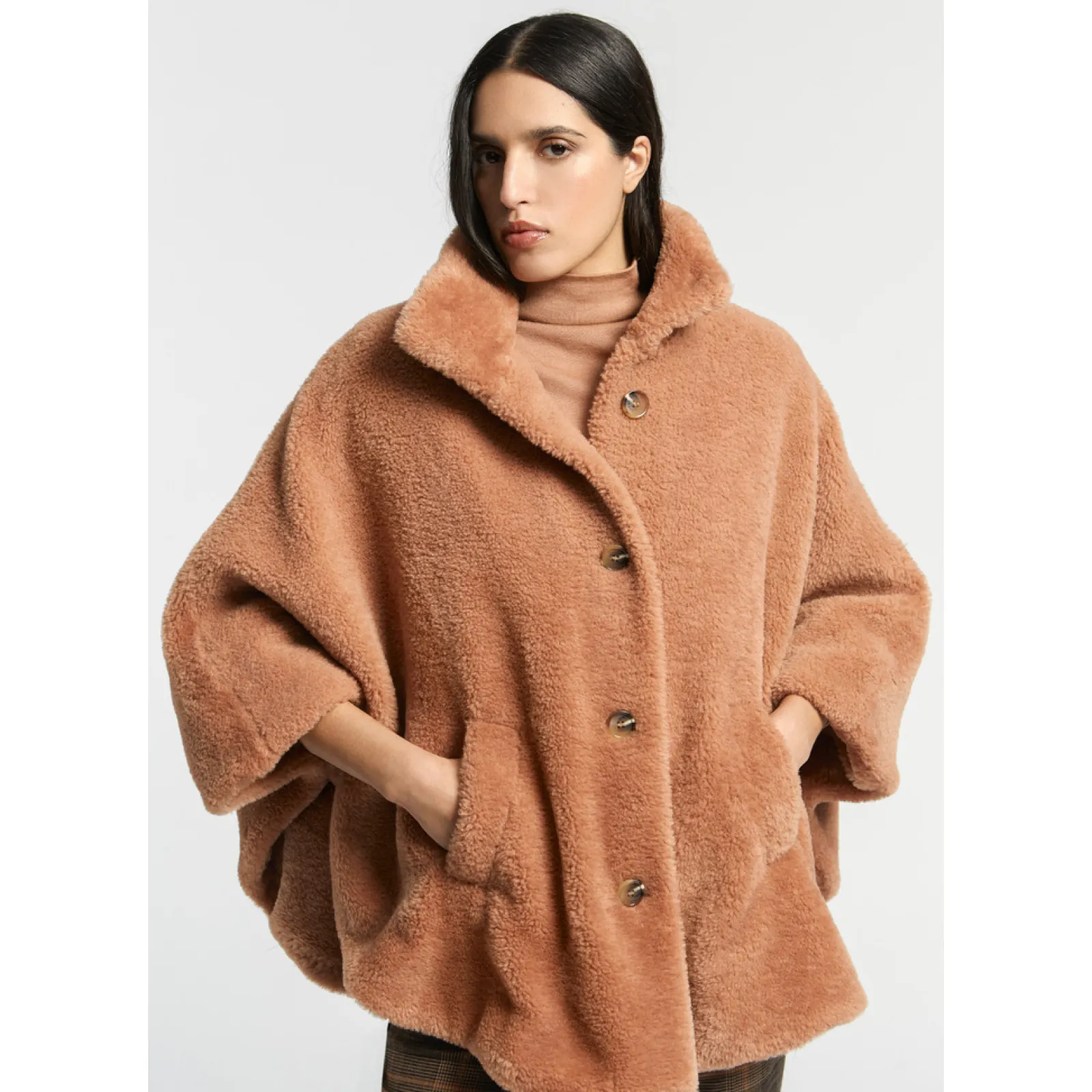 Xandres Poncho teddy douillet-Femme Xandres Plus|Manteaux & Vestes