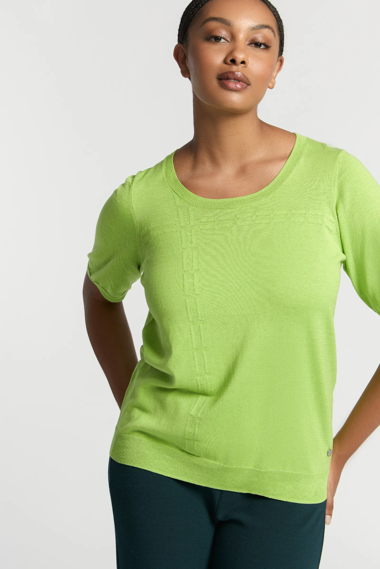 Xandres Pull avec détails tricotés-Femme Xandres Plus|Pulls & Cardigans