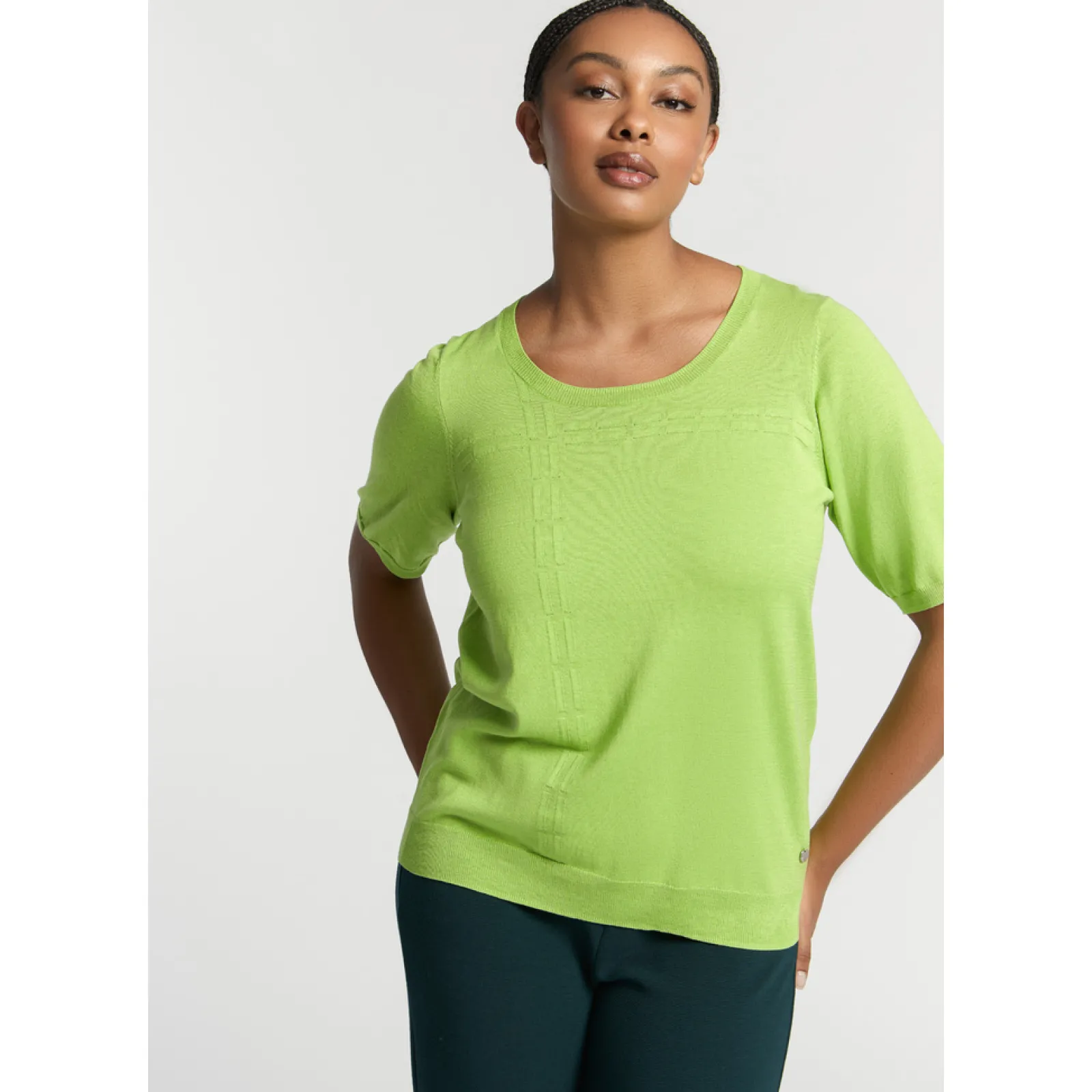 Xandres Pull avec détails tricotés-Femme Xandres Plus|Pulls & Cardigans