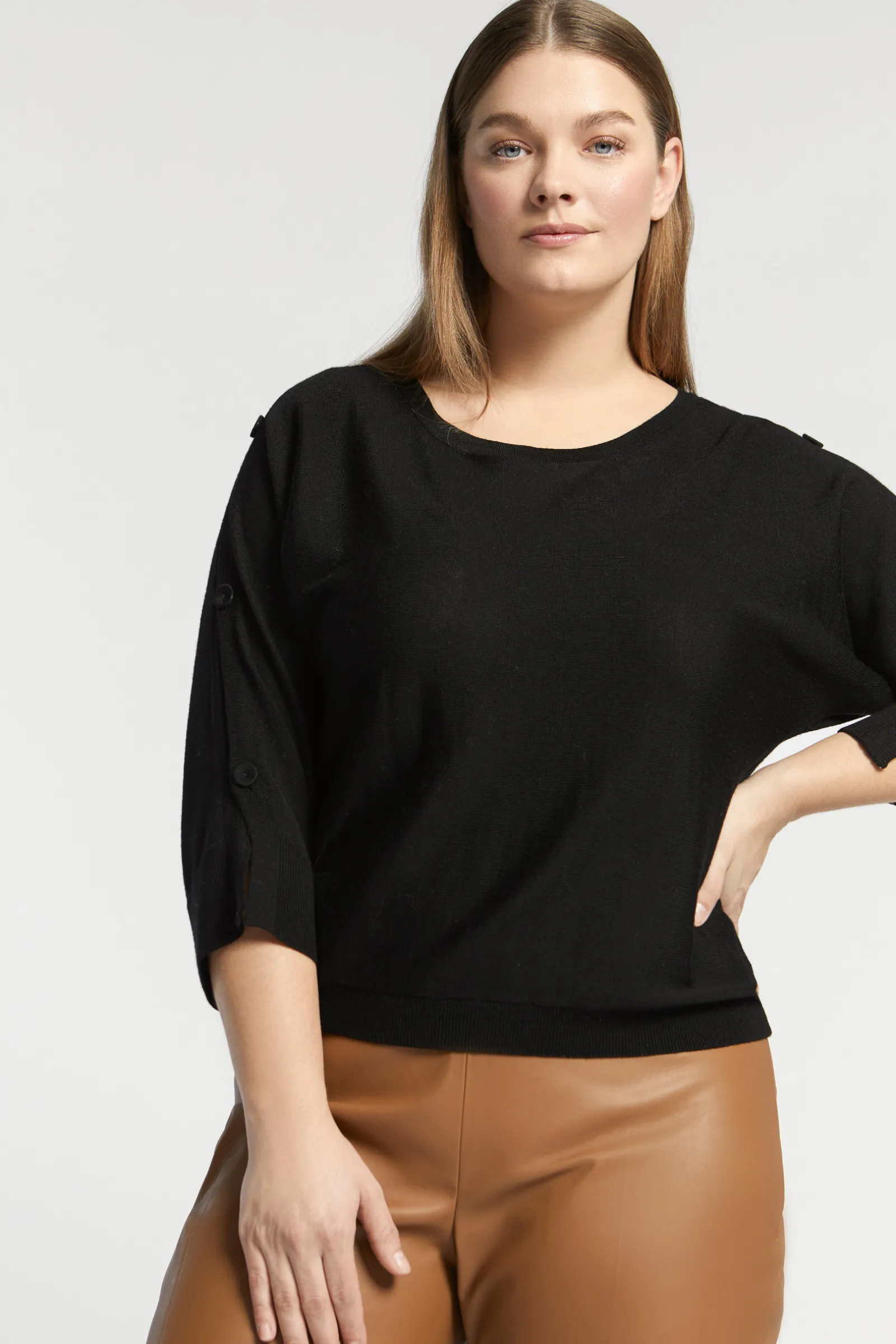 Xandres Pull boutonné en laine mérinos-Femme Xandres Plus|Pulls & Cardigans