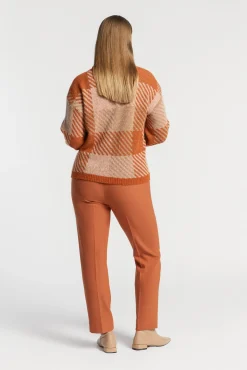 Xandres Pull à carreaux contenant de la laine d’alpaga-Femme Xandres Plus|Pulls & Cardigans