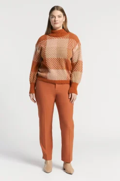 Xandres Pull à carreaux contenant de la laine d’alpaga-Femme Xandres Plus|Pulls & Cardigans