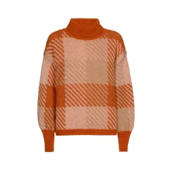 Xandres Pull à carreaux contenant de la laine d’alpaga-Femme Xandres Plus|Pulls & Cardigans