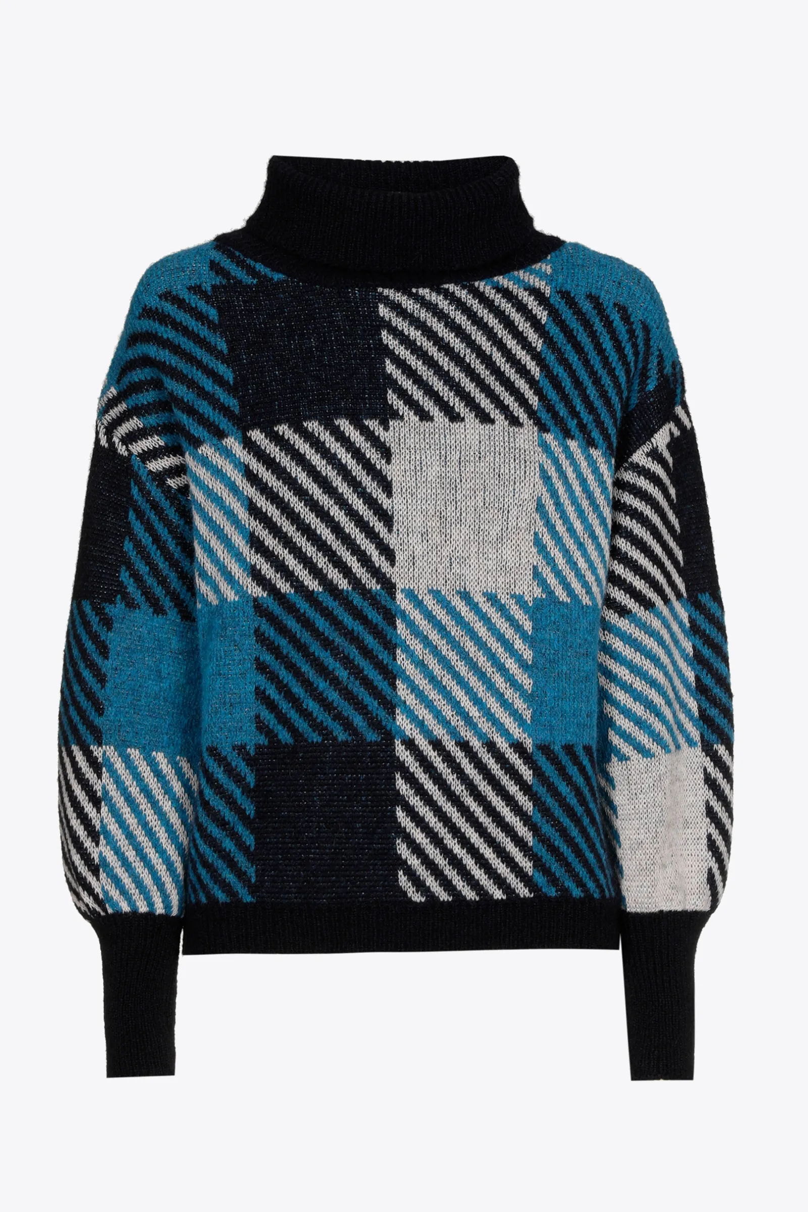 Xandres Pull à carreaux contenant de la laine d’alpaga-Femme Xandres Plus|Pulls & Cardigans