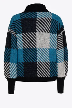 Xandres Pull à carreaux contenant de la laine d’alpaga-Femme Xandres Plus|Pulls & Cardigans