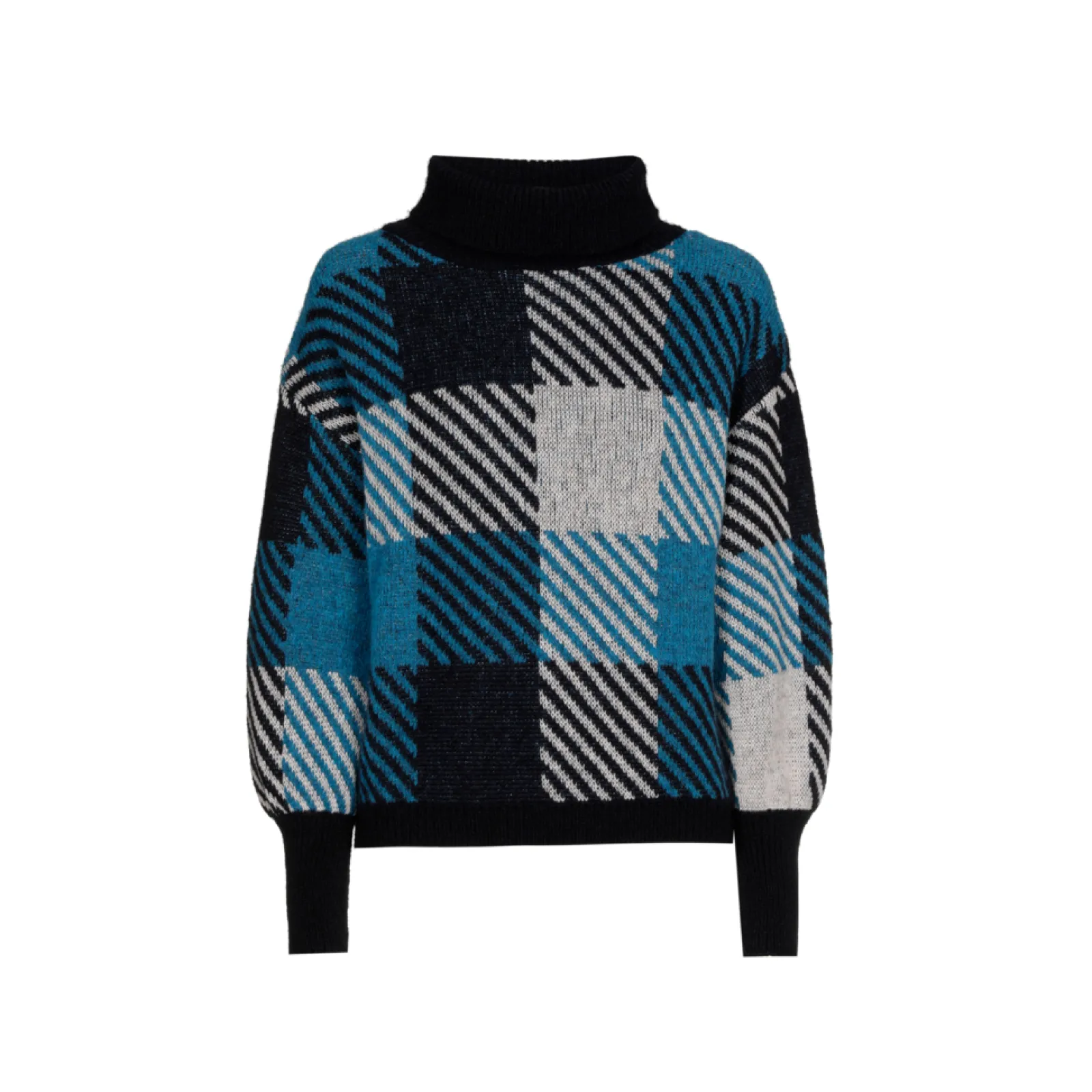 Xandres Pull à carreaux contenant de la laine d’alpaga-Femme Xandres Plus|Pulls & Cardigans