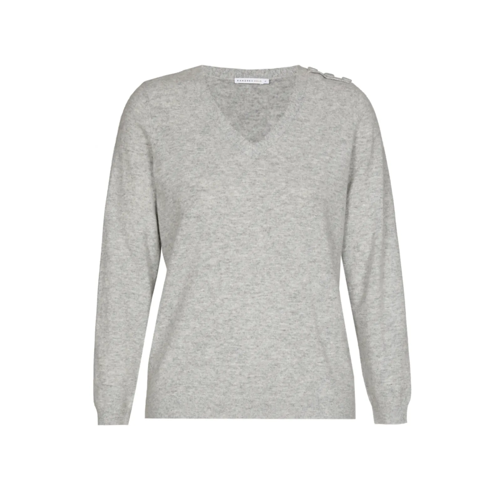 Xandres Pull à col en V en maille fine-Femme Xandres Plus|Pulls & Cardigans