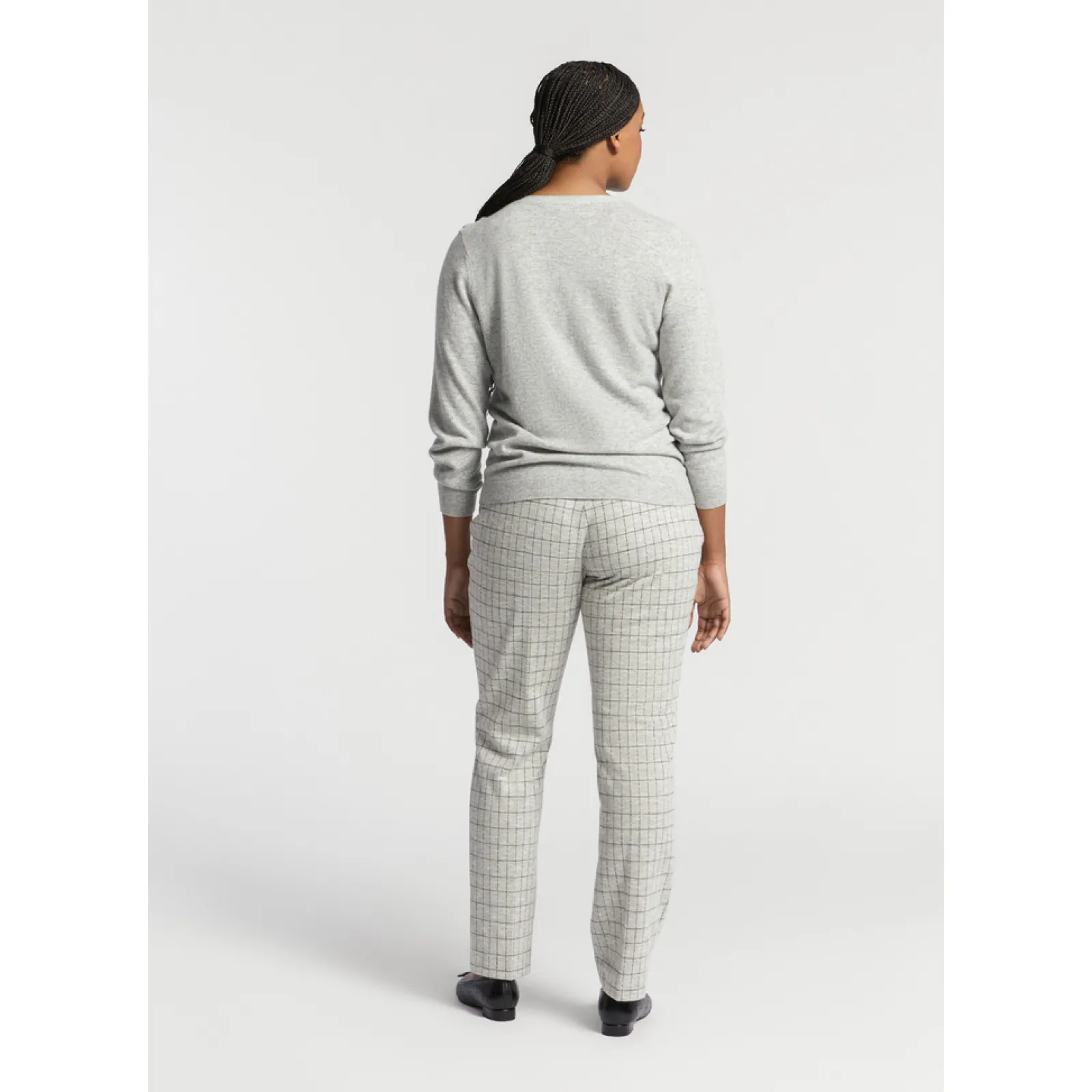 Xandres Pull à col en V en maille fine-Femme Xandres Plus|Pulls & Cardigans