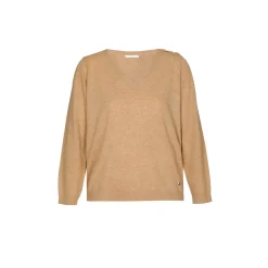 Xandres Pull à col en V en maille fine-Femme Xandres Plus|Pulls & Cardigans