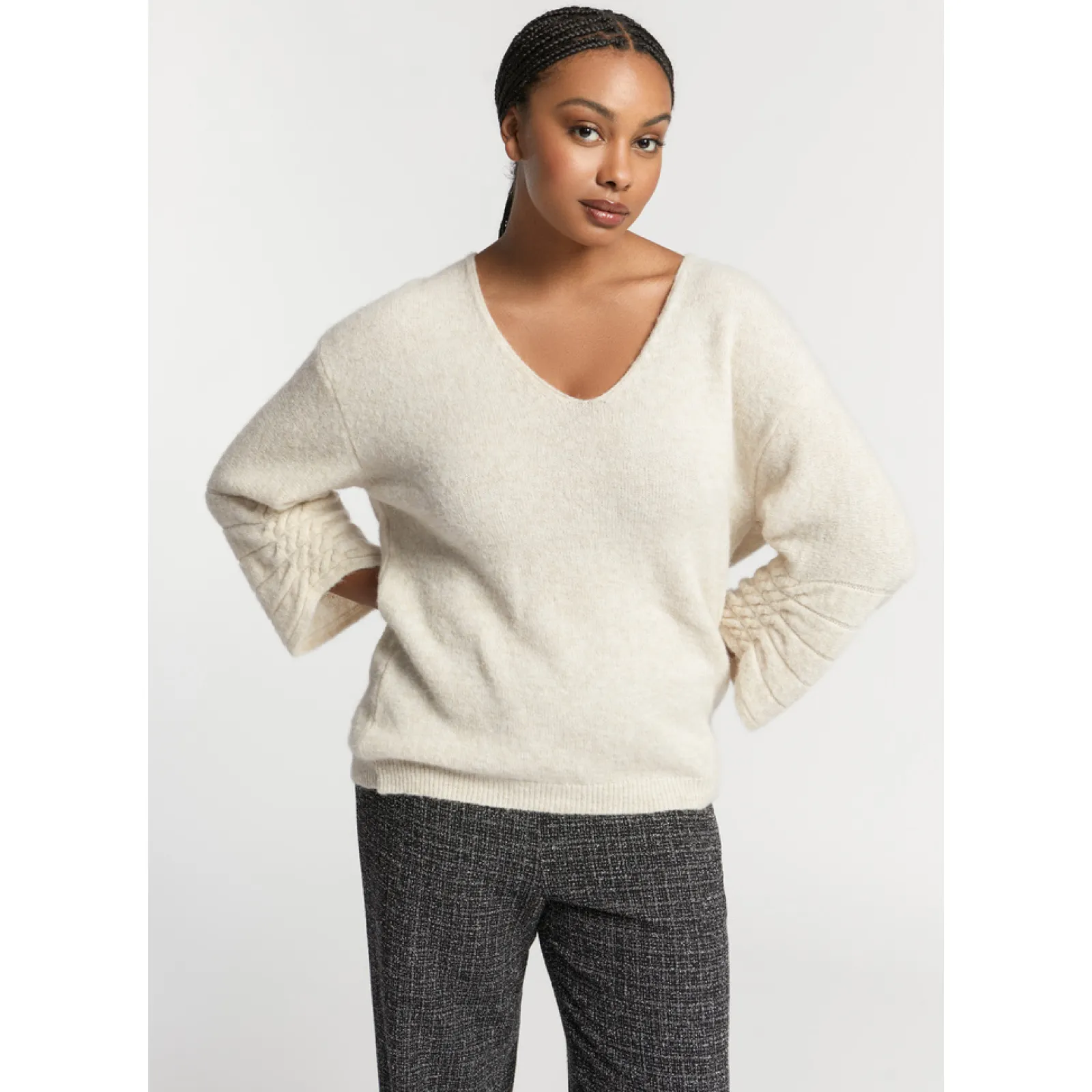 Xandres Pull contenant de la laine d’alpaga-Femme Xandres Plus|Pulls & Cardigans