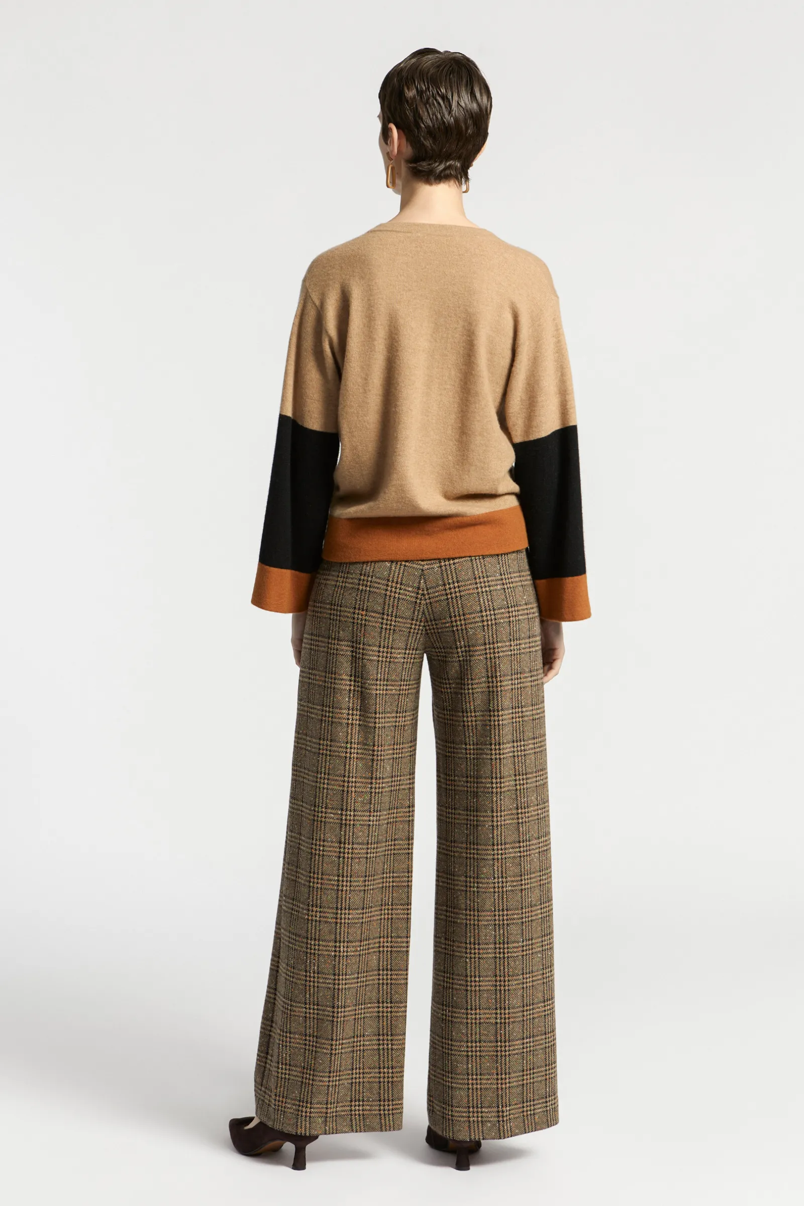 Xandres Pull à couleurs contrastées avec col en V-Femme Xandres Plus|Pulls & Cardigans
