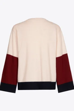 Xandres Pull à couleurs contrastées avec col en V-Femme Xandres Plus|Pulls & Cardigans