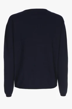 Xandres Pull en cachemire bleu marine à col rond-Femme Essentials|Pulls & Cardigans