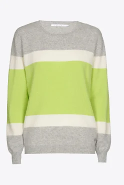 Xandres Pull en cachemire à couleurs contrastées-Femme Pulls & Cardigans